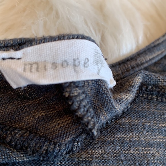 Misope Woman’s Blue and Beige Scoop Neck Long Sleeve T-Shirt Size Medium - Picture 3 of 7